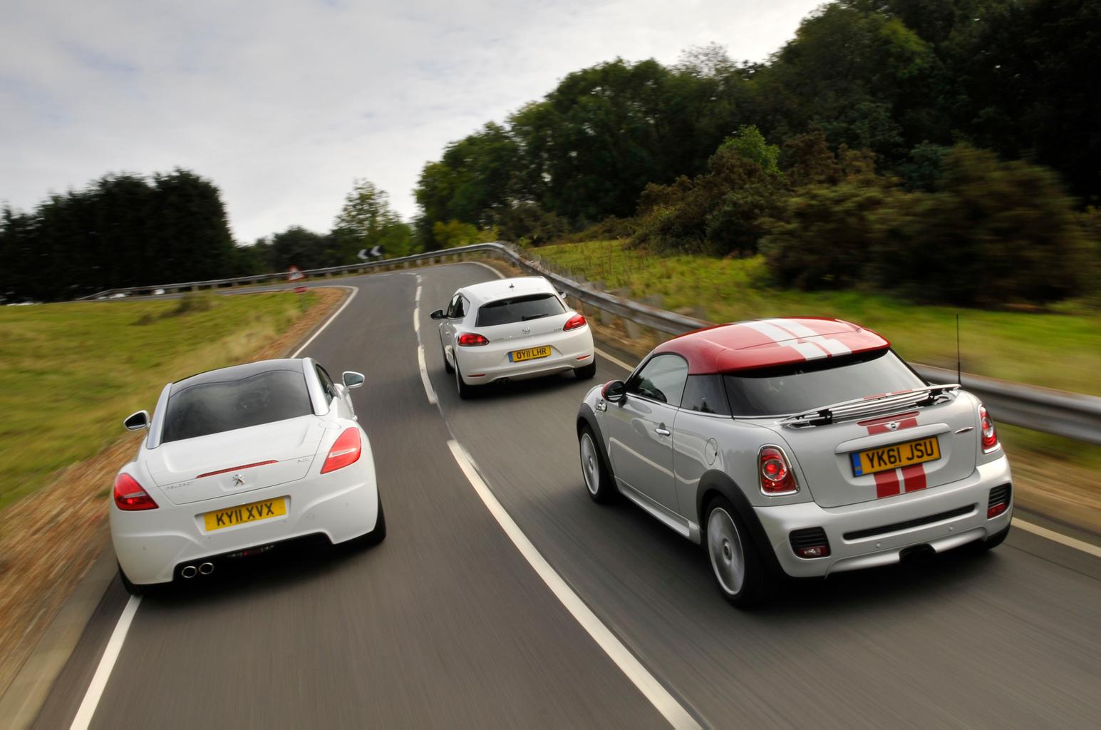 Used test – sporty coupés: Mini Coupe vs Peugeot RCZ vs Volkswagen Scirocco