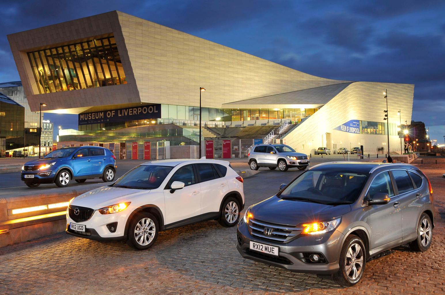 Used test – dependable SUVs: Honda CR-V vs Kia Sportage vs Mazda CX-5 vs Volkswagen Tiguan
