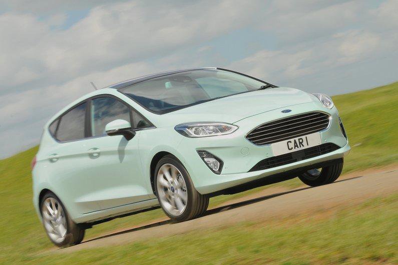 Ford Fiesta cornering front three quarters
