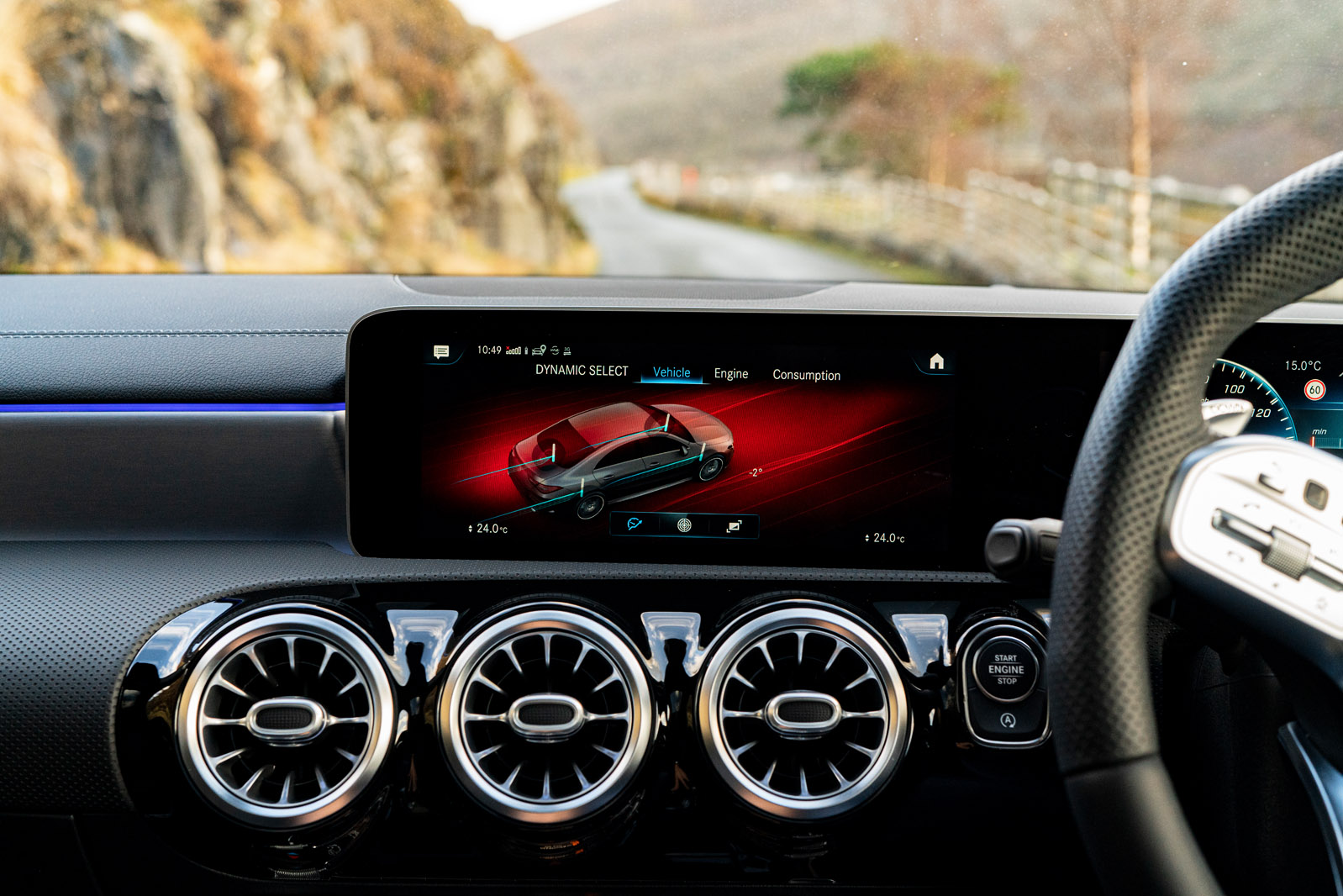 Mercedes CLA 35 AMG 2020 RHD infotainment