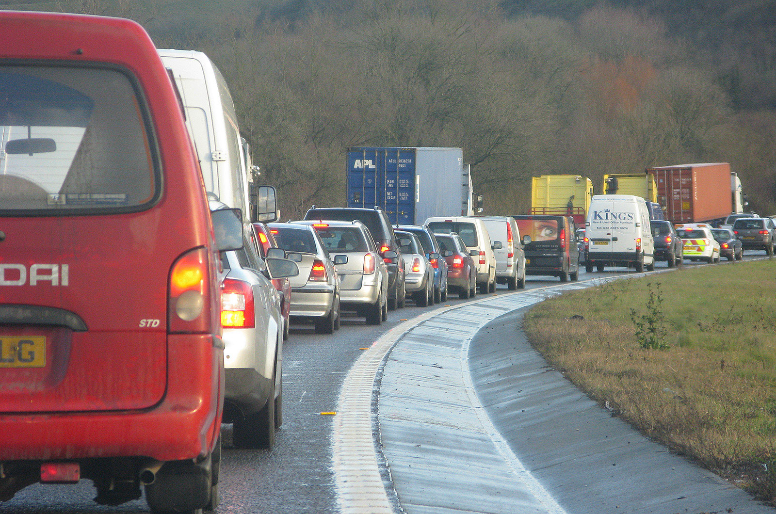 Traffic on a road