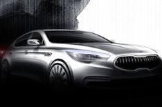 Kia reveals 'KH' saloon sketches