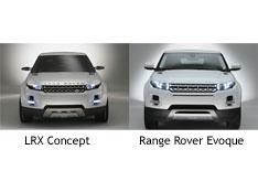 Comparing LRX concept car with Evoque