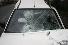 Graphic TV ad for seatbelt campaign