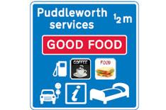Motorway service station signs to change