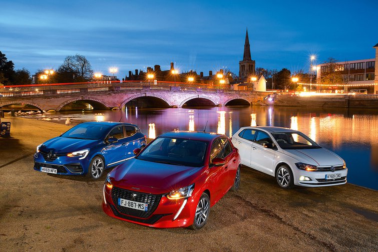 New Peugeot 208 & Renault Clio vs Volkswagen Polo