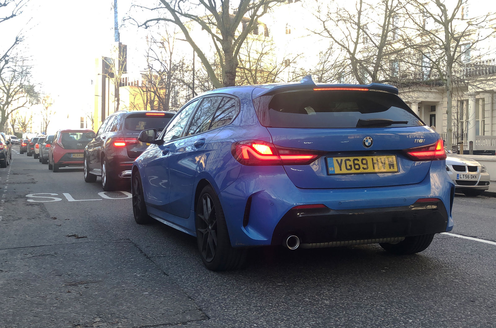 BMW 1 Series in traffic 