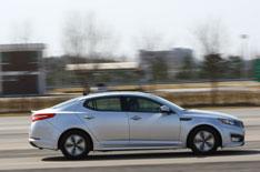 Kia Optima hybrid driven