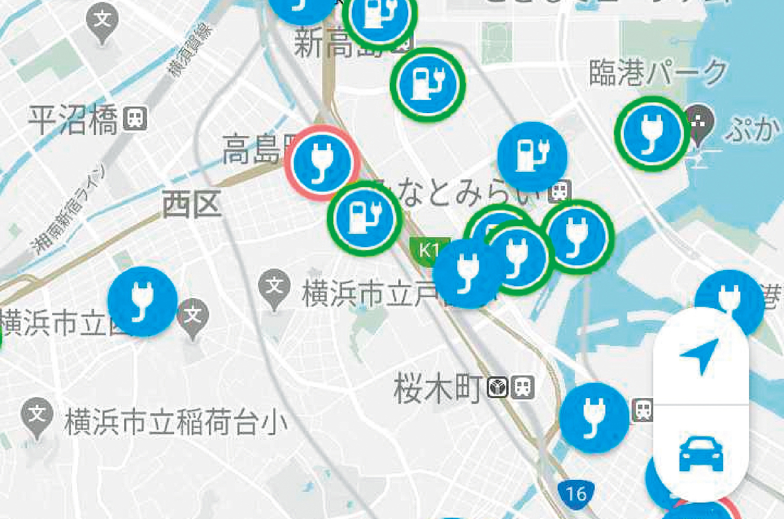 Nissan charging map