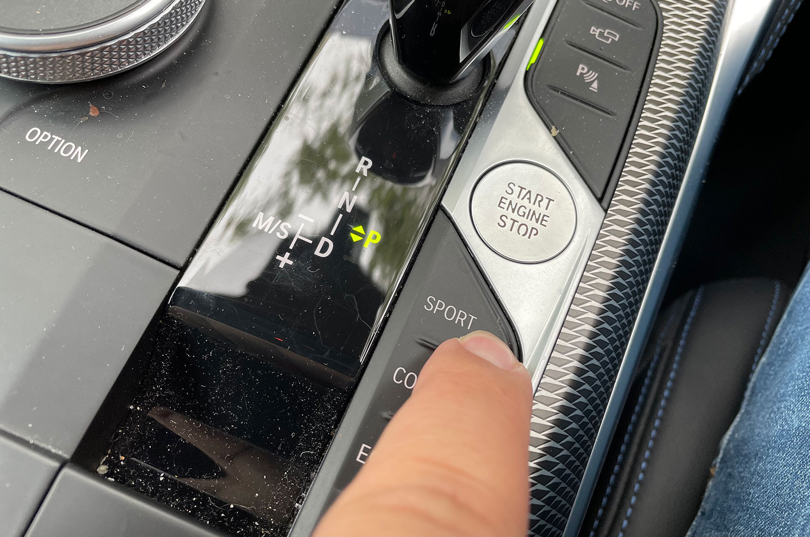 BMW 4 Series Sport button