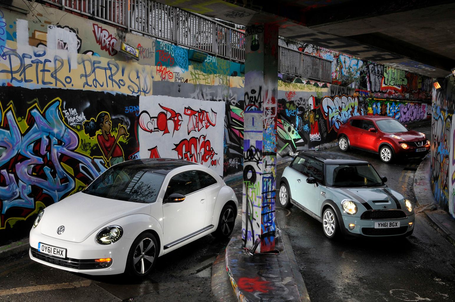 Used test – high fashion: Mini Cooper S vs Nissan Juke vs Volkswagen Beetle