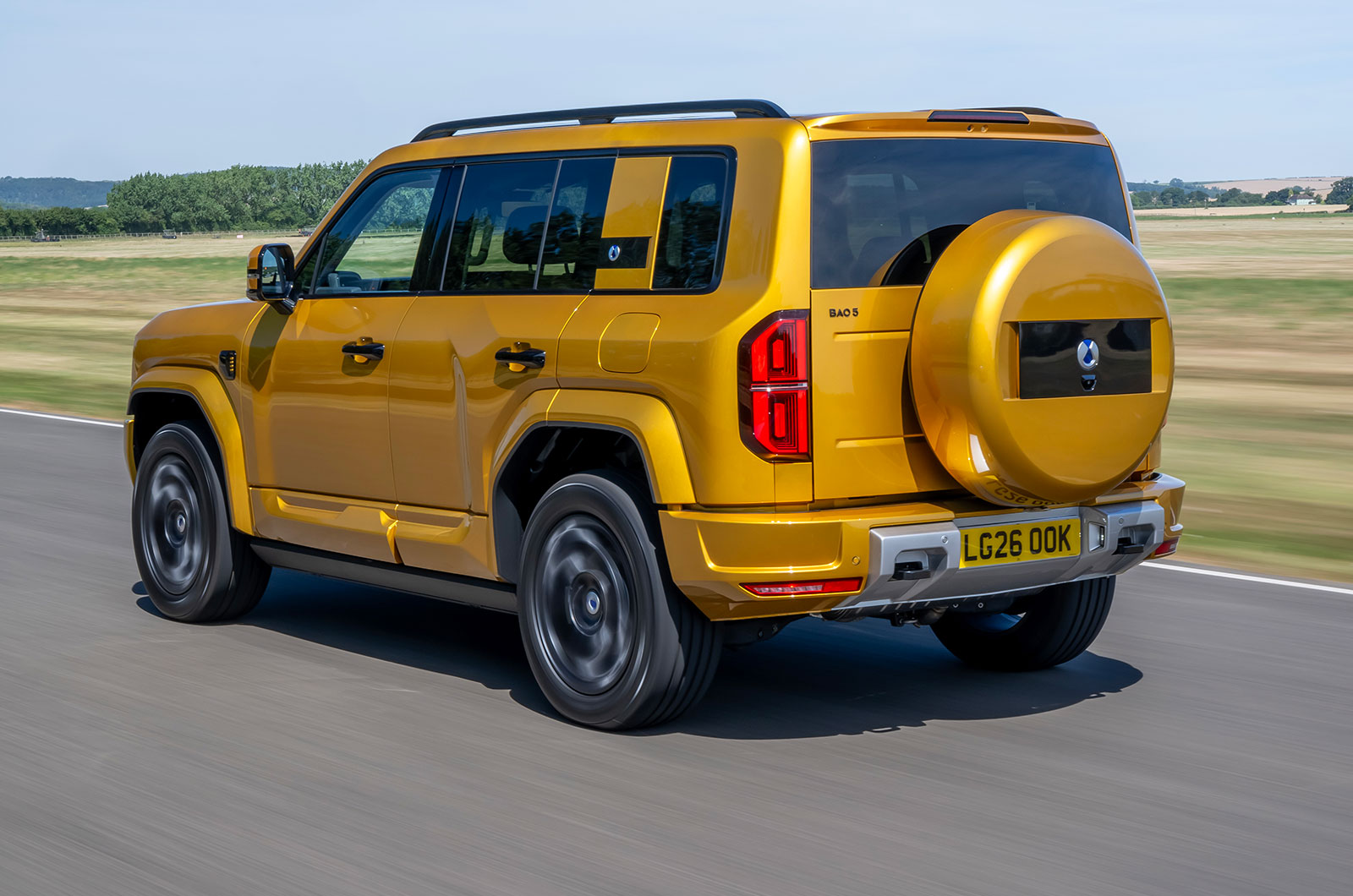 Denza Bao 5 driving rear