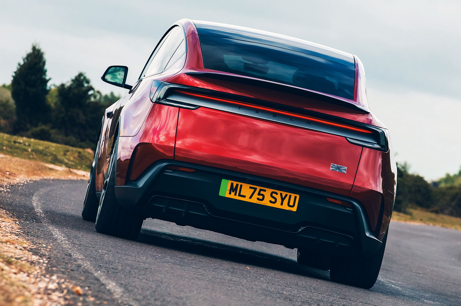 Tesla Model Y rear driving
