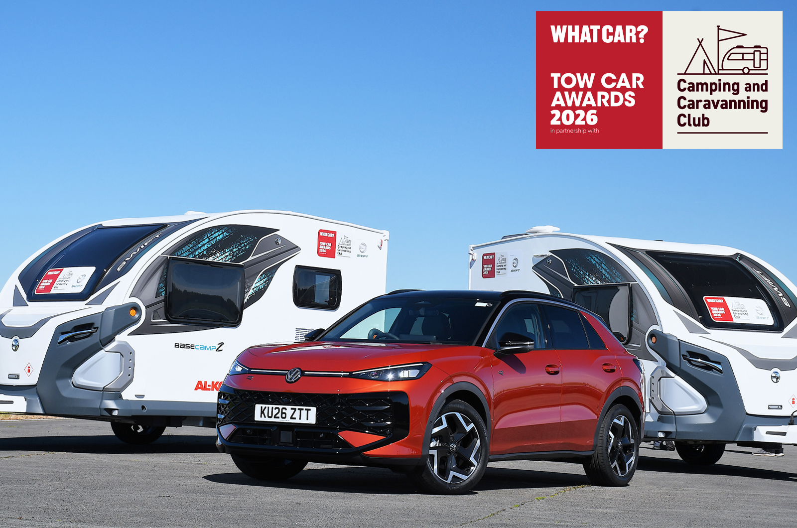 Volkswagen T-Roc front static with caravans