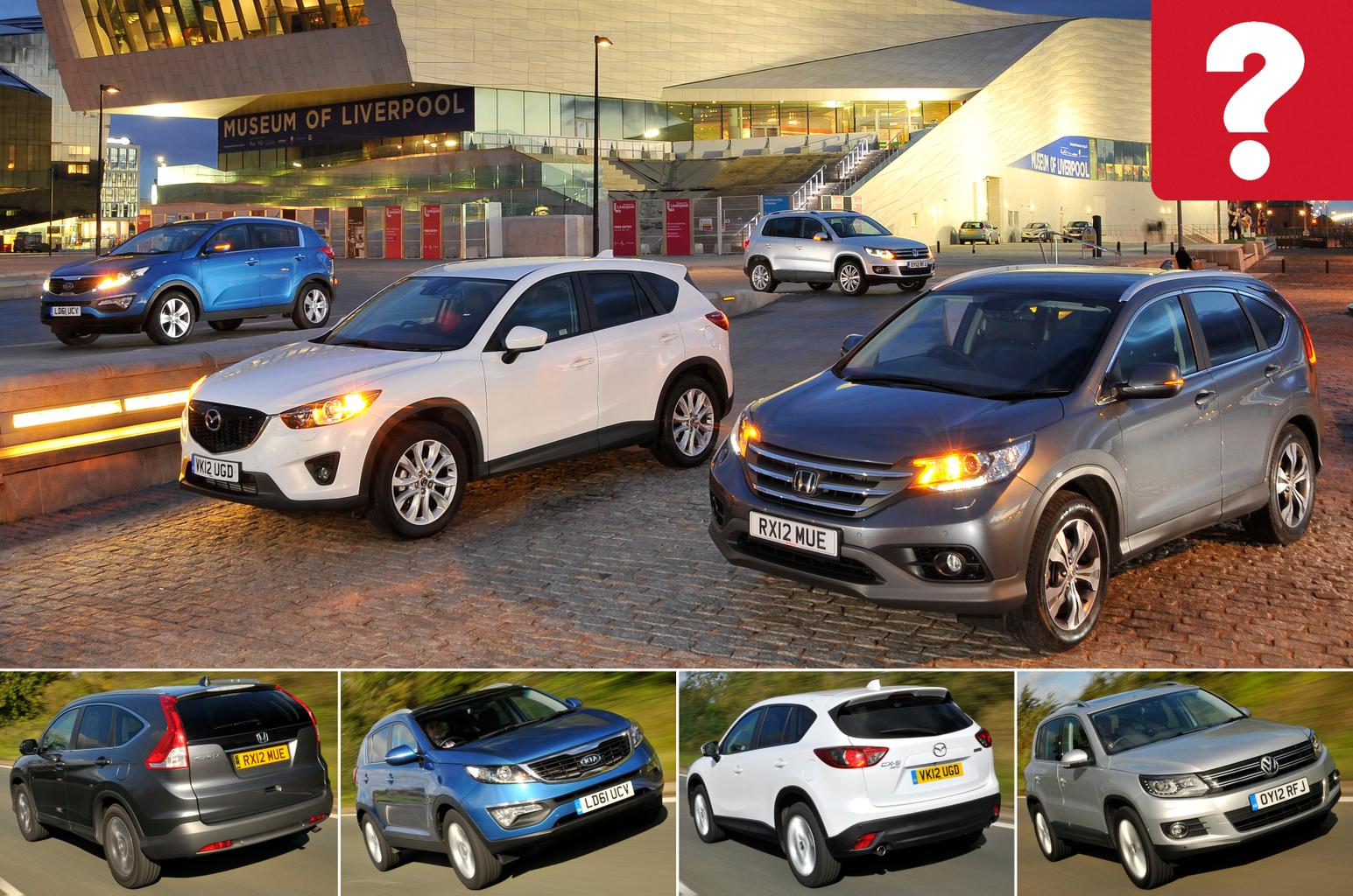 Used test – dependable SUVs: Honda CR-V vs Kia Sportage vs Mazda CX-5 vs Volkswagen Tiguan