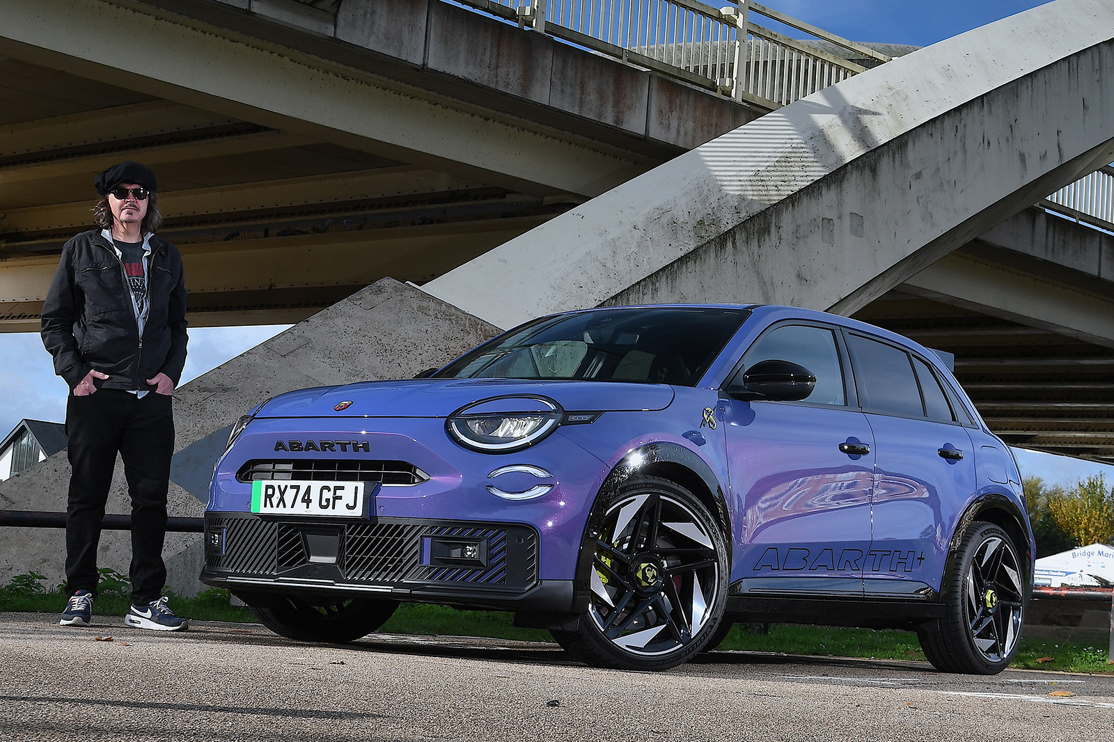 Abarth 600e Mark by car