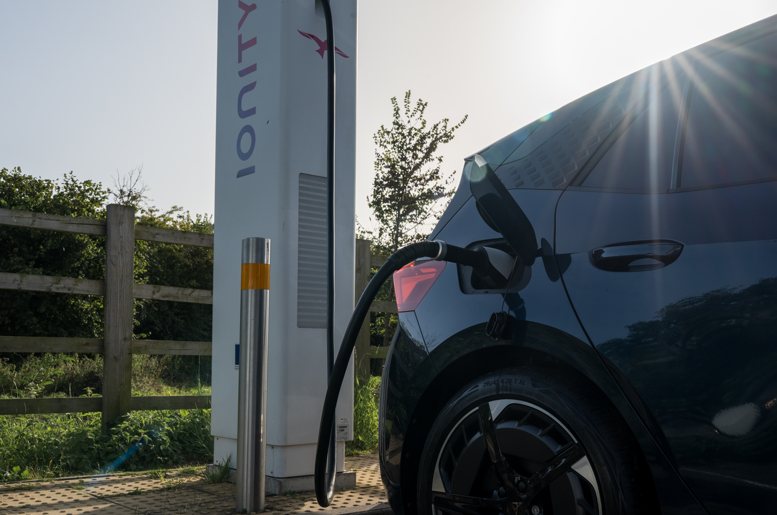 CUPRA Born charging at public charger
