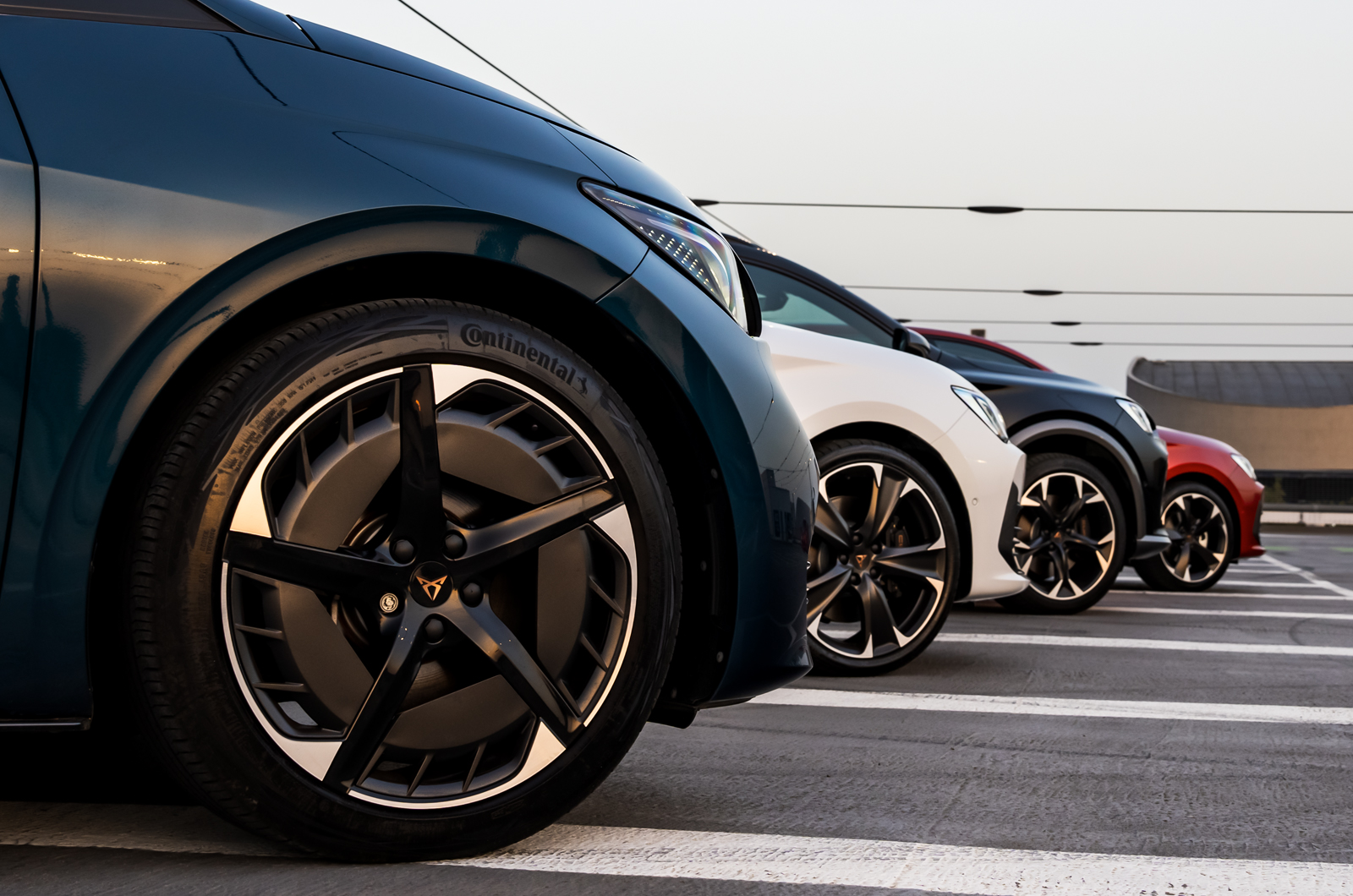 Close-up of CUPRA alloy wheels