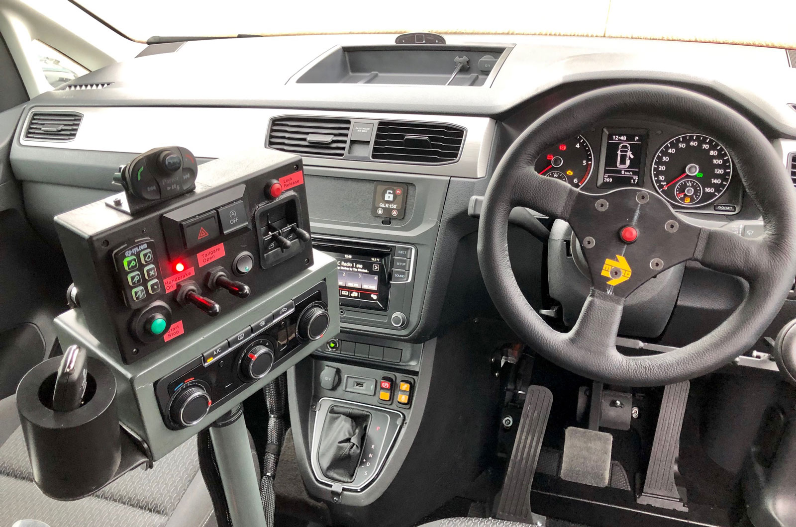 Car with adaptations for disabled driver