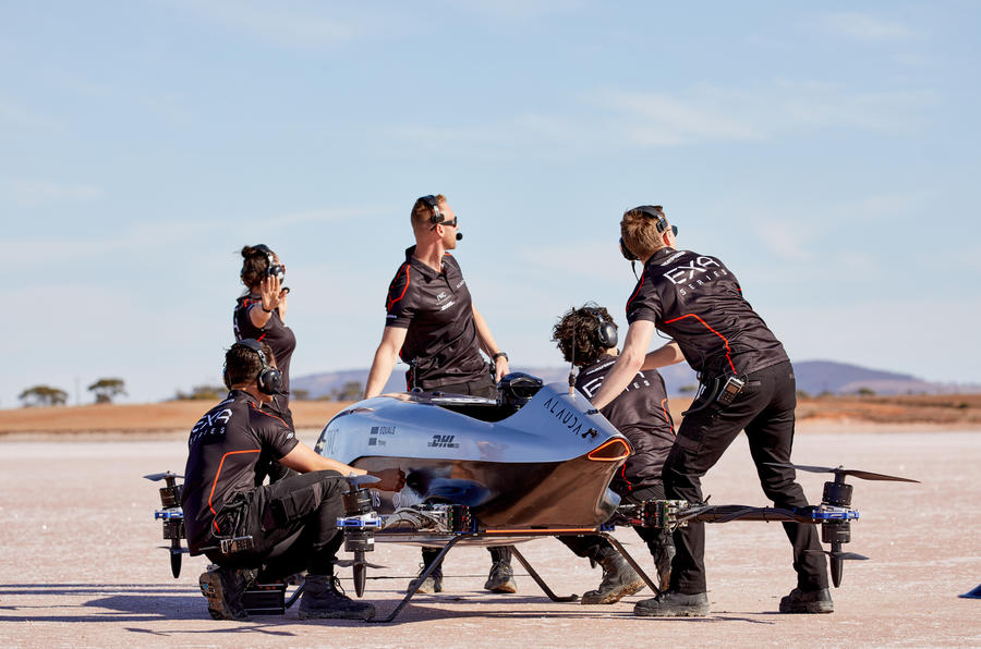Airspeeder racer pit stop