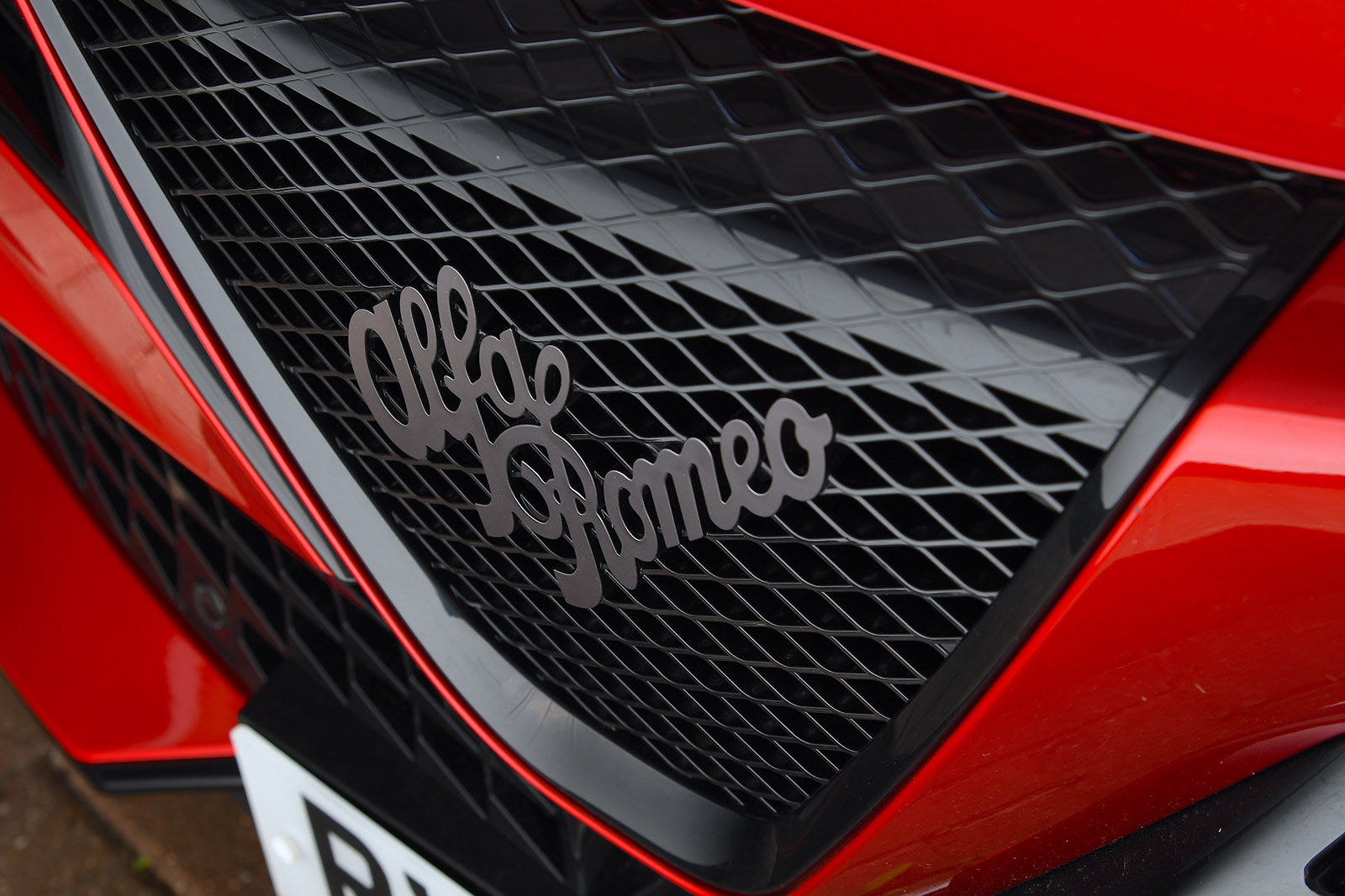 Alfa Romeo Junior Ibrida long term test Alfa with John grille detail