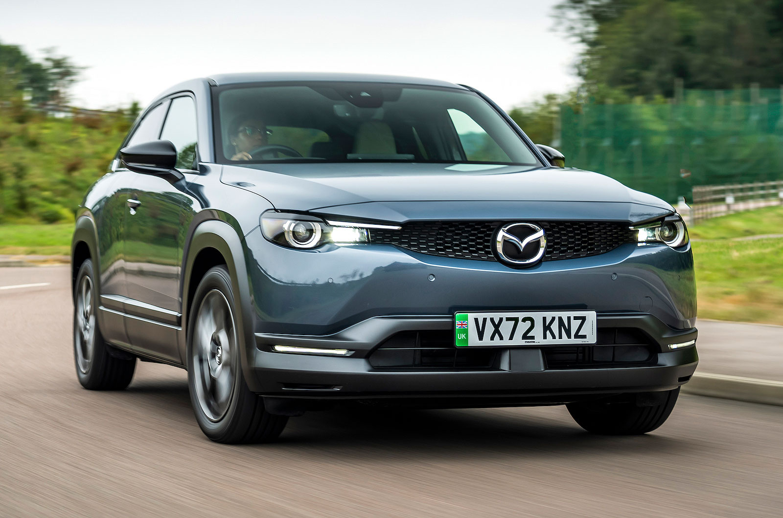 Mazda MX-30 EV front cornering