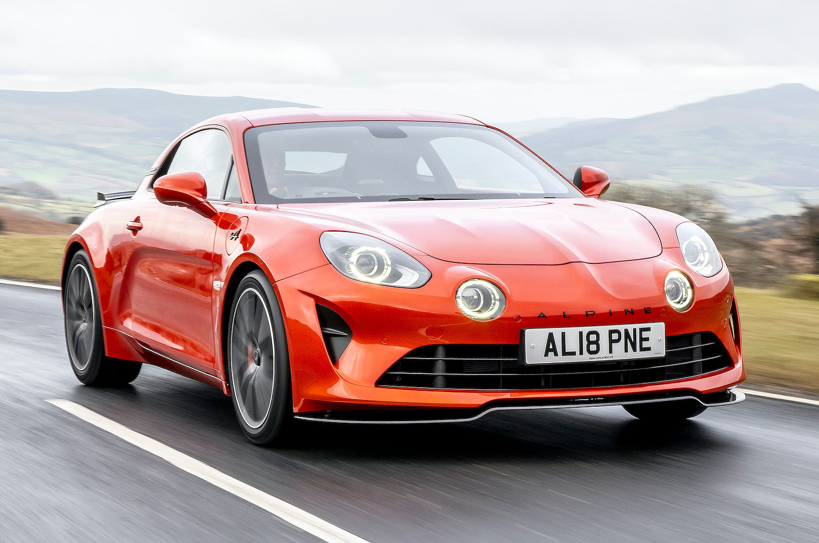 Alpine A110 front right tracking