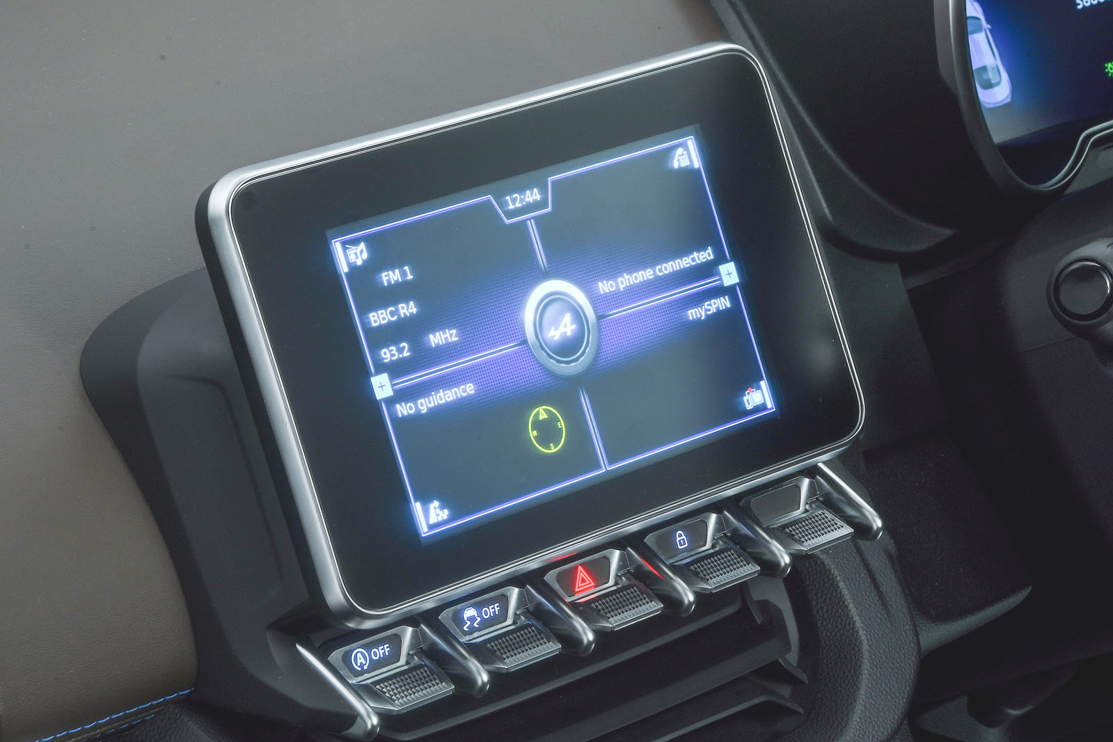 Alpine A110 infotainment