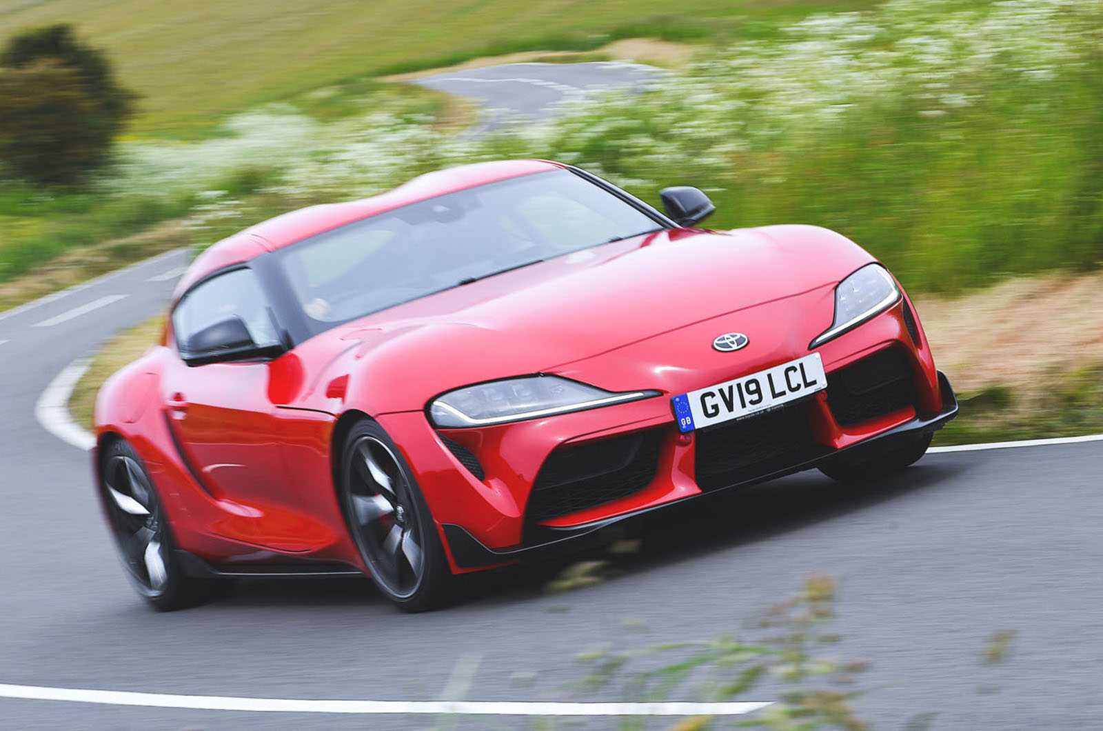 Toyota GR Supra driving