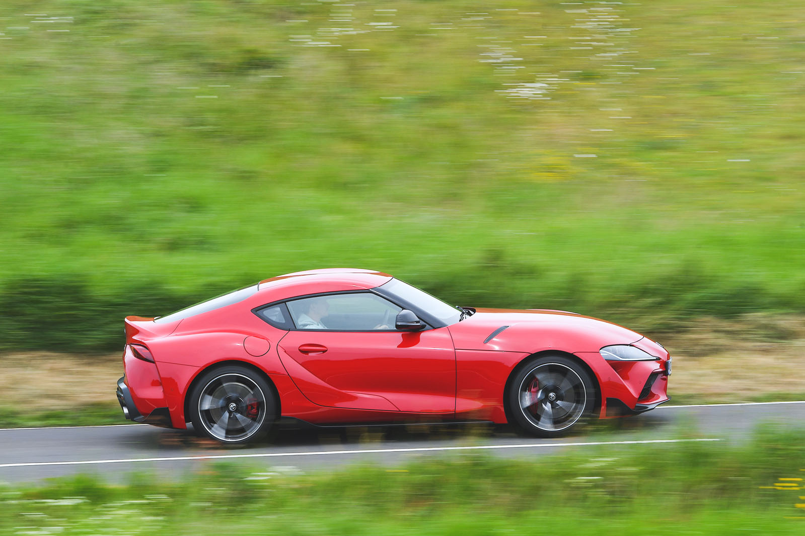 Toyota Supra driving