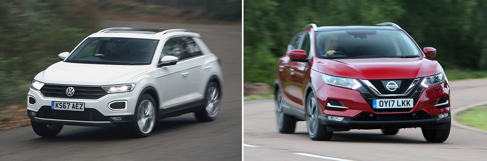 Arona vs Ateca competitors: Volkswagen T-Roc and Nissan Qashqai