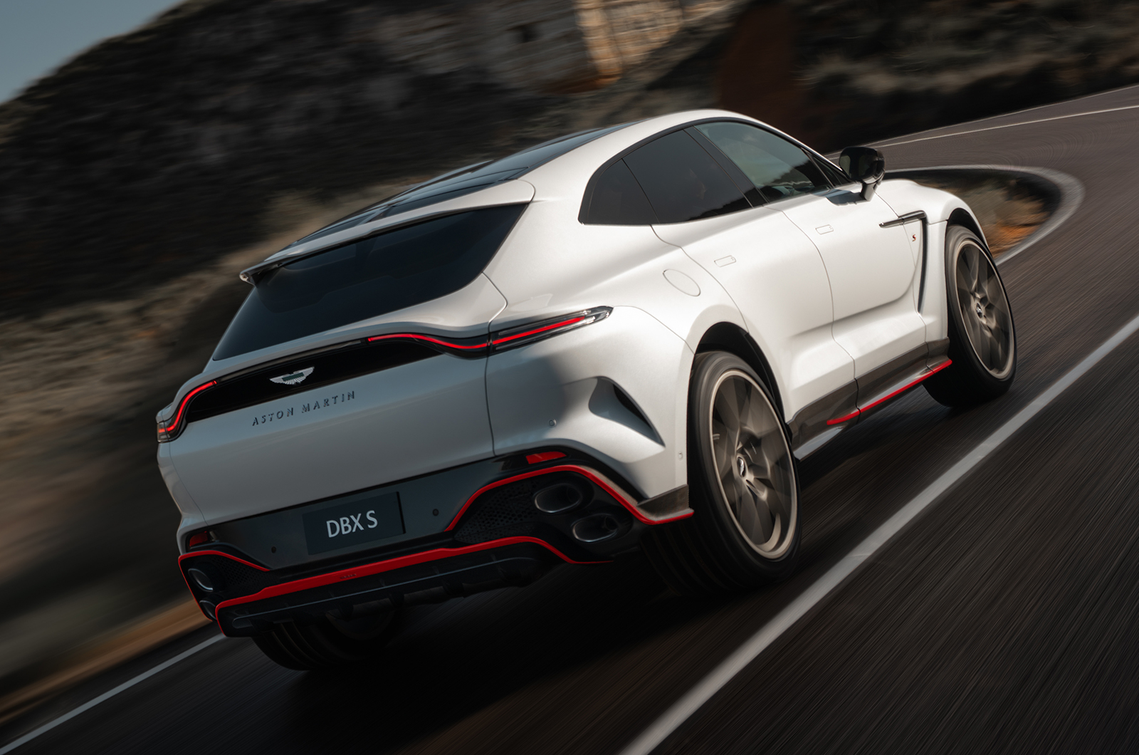 Aston Martin DBX S rear right driving