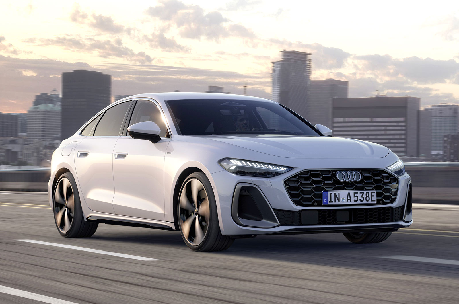 Audi A5 PHEV hatchback front driving