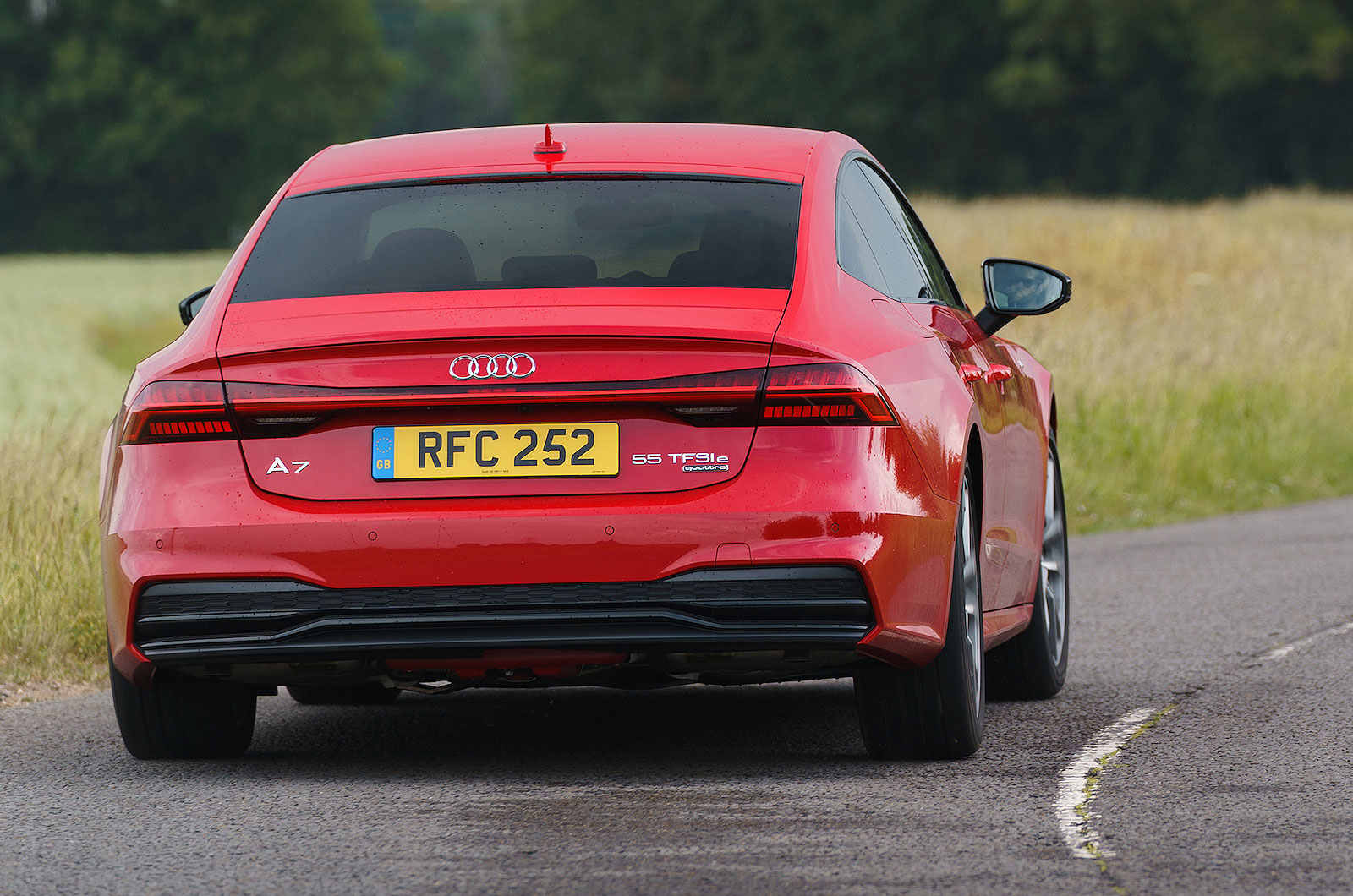 Audi A7 rear cornering