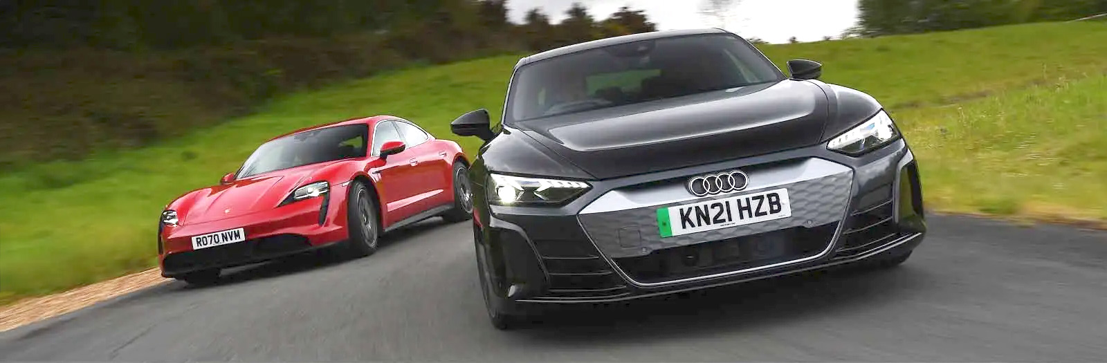 Best performance cars - Audi E-tron GT and Porsche Taycan