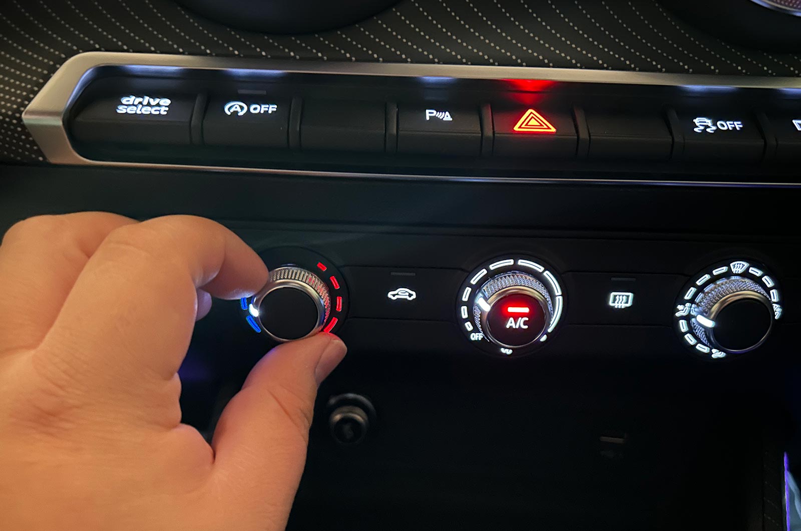 Audi Q2 climate control dial