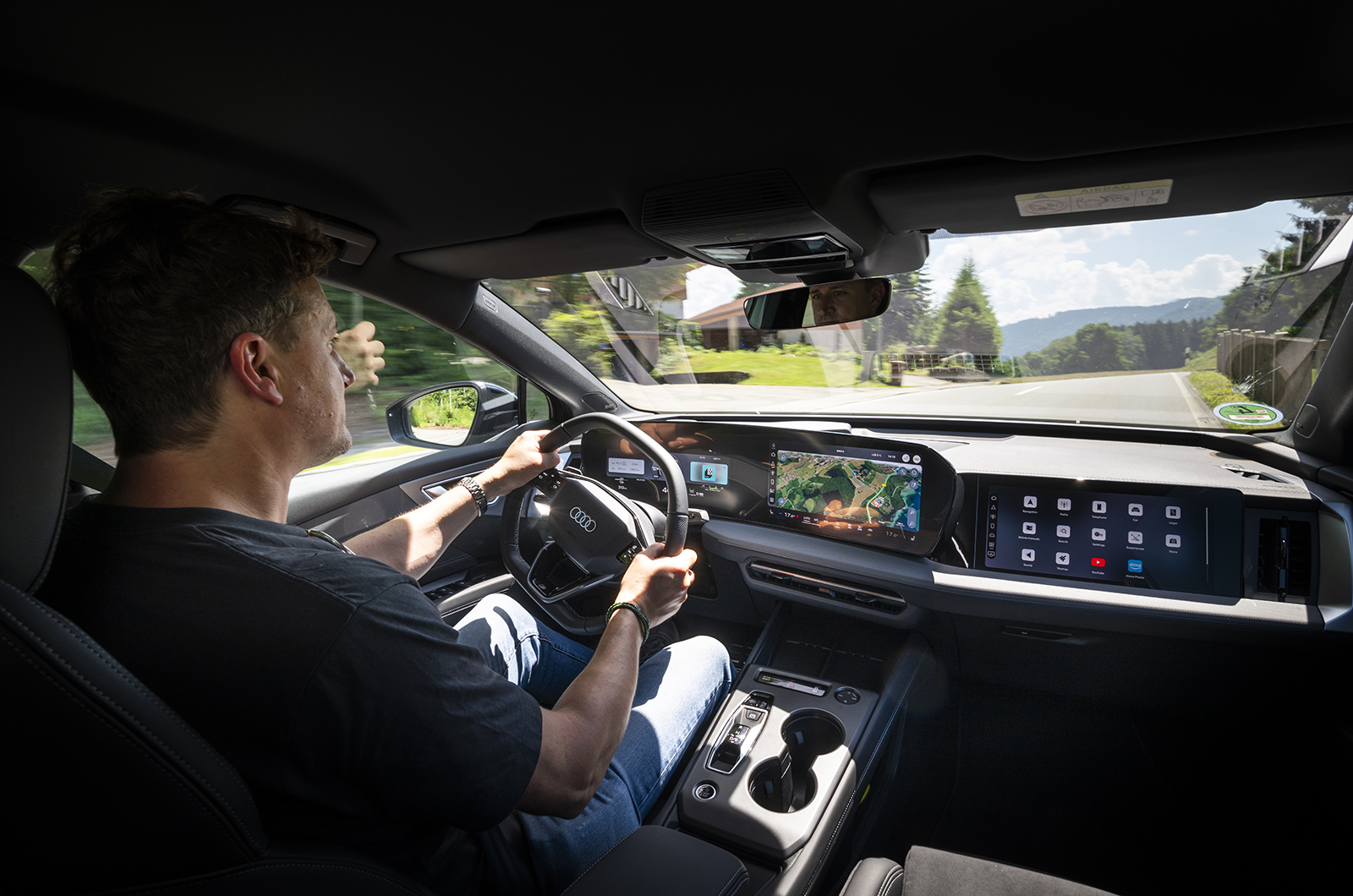 John Howell driving the Audi Q4 e-tron