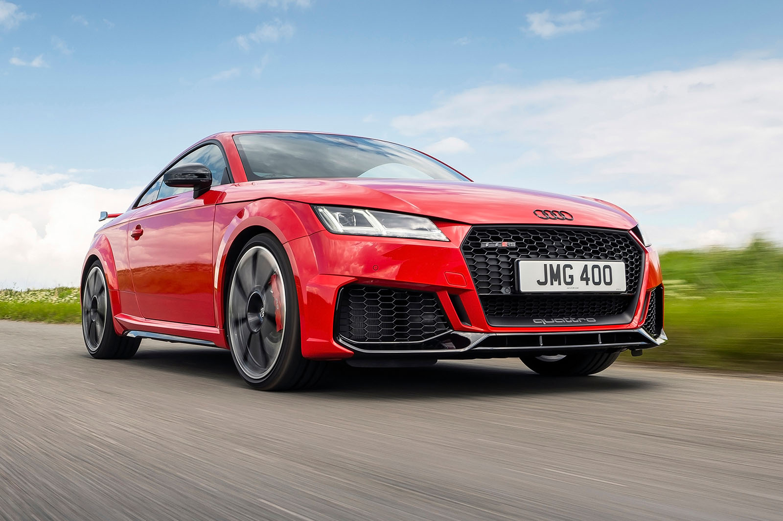 Audi TT RS 2019 RHD front cornering