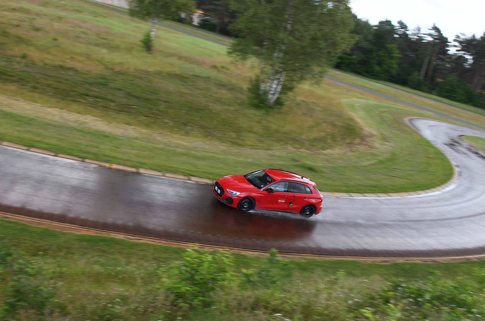 Audi A3 on handling circuit