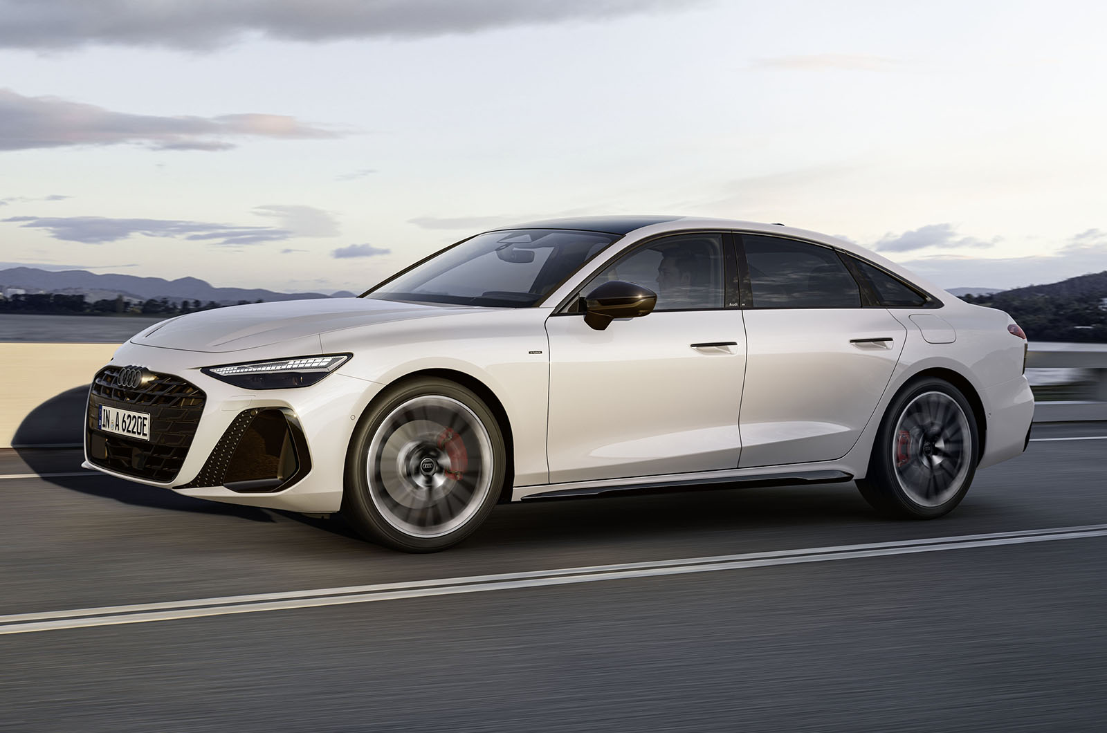 Audi A6 saloon PHEV front driving
