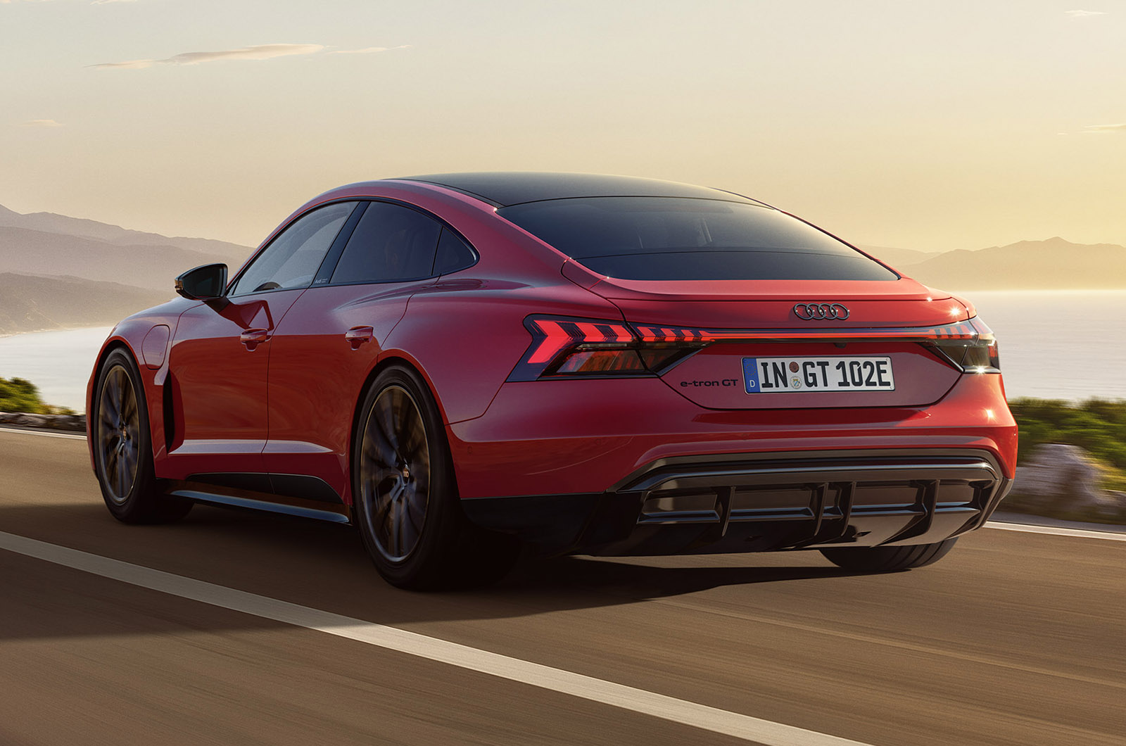 Audi E-tron GT quattro rear driving