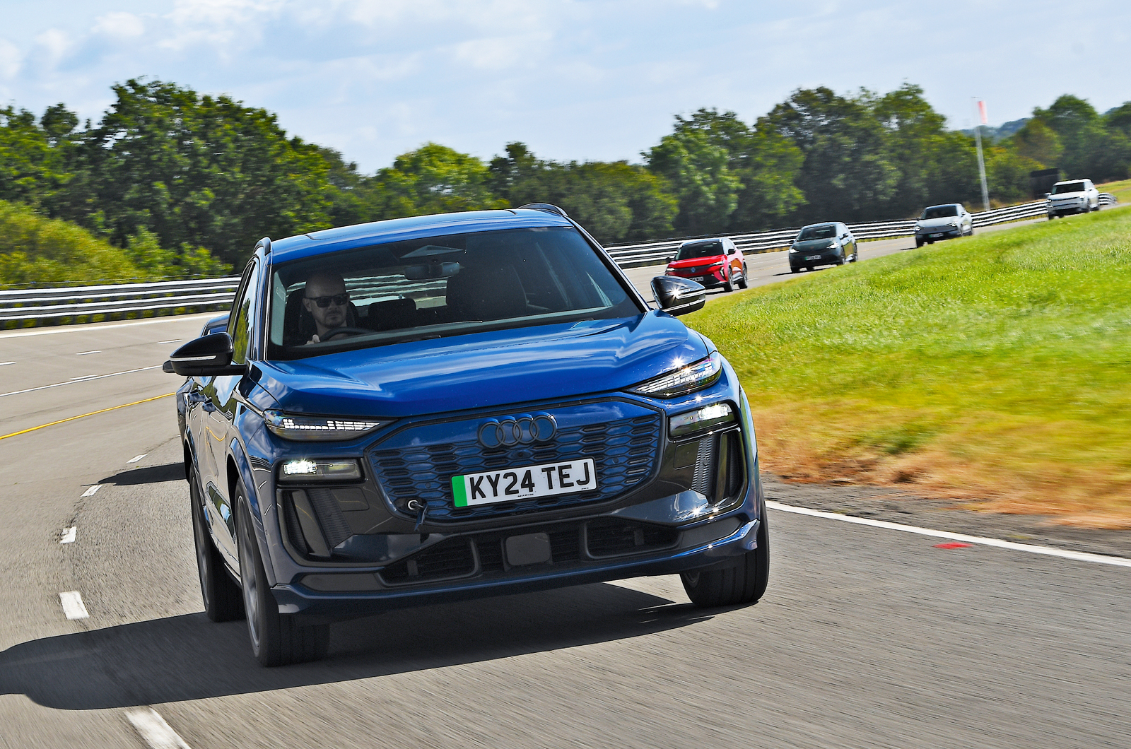 Audi Q6 e-tron leading summer range test pack