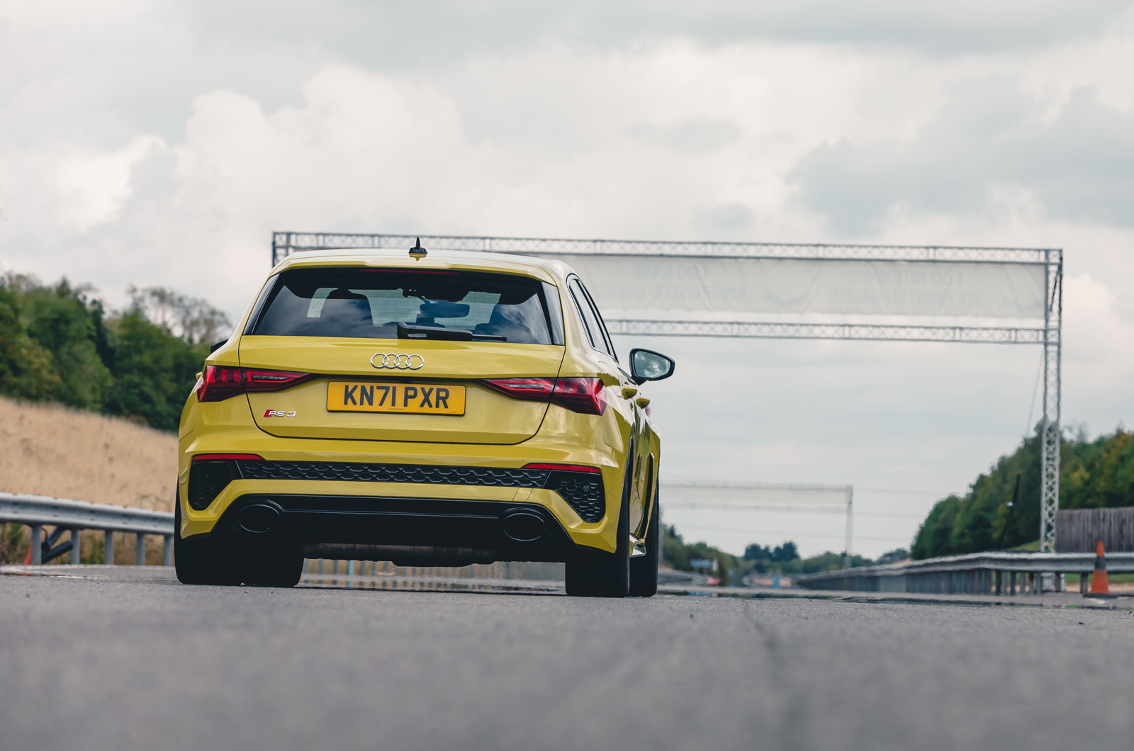 Audi RS3 Sportback rear on track