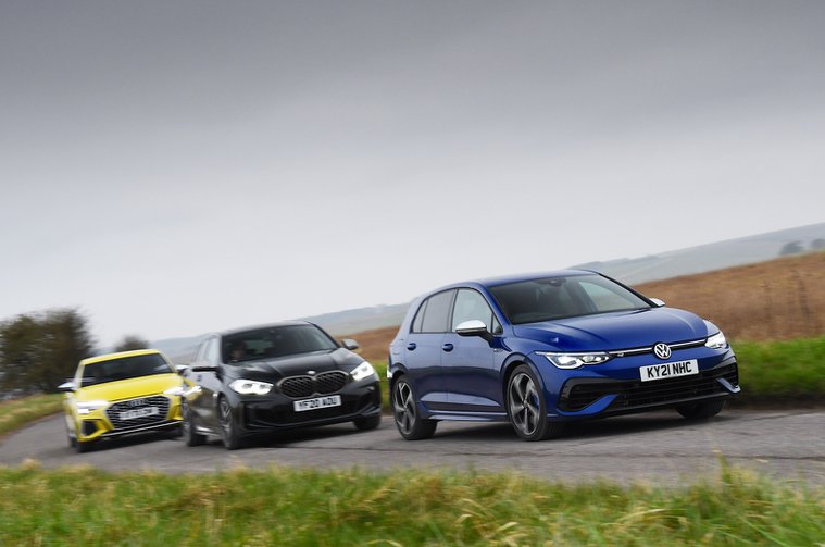 New Volkswagen Golf R vs Audi S3 vs BMW M135i