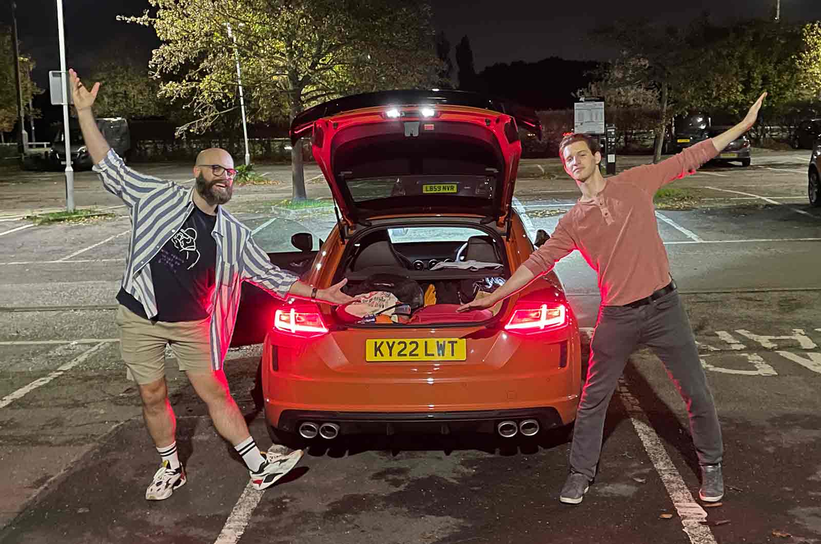 Audi TTS with boot open