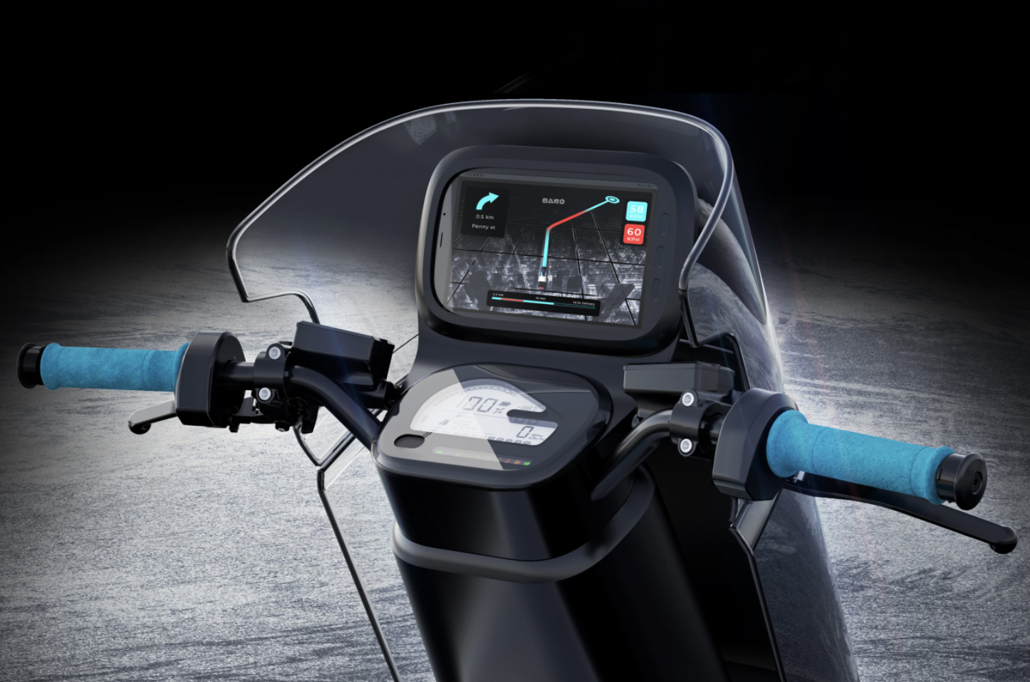 Barq Rena Max electric motorbike instruments