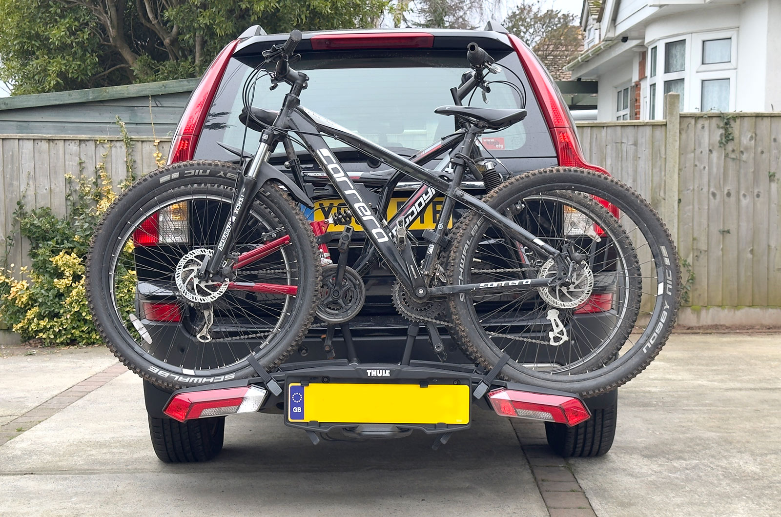 Best bike racks - Thule Epos 2 - bikes loaded