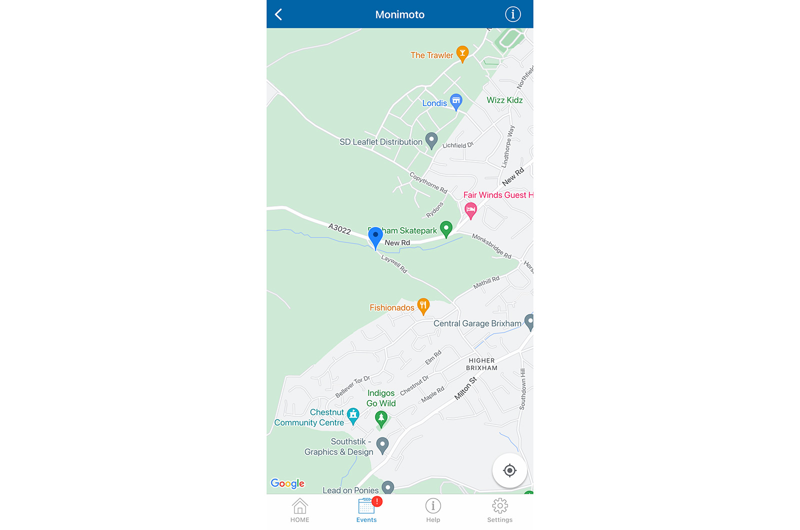 Best car GPS trackers - Monimoto 9 mapping