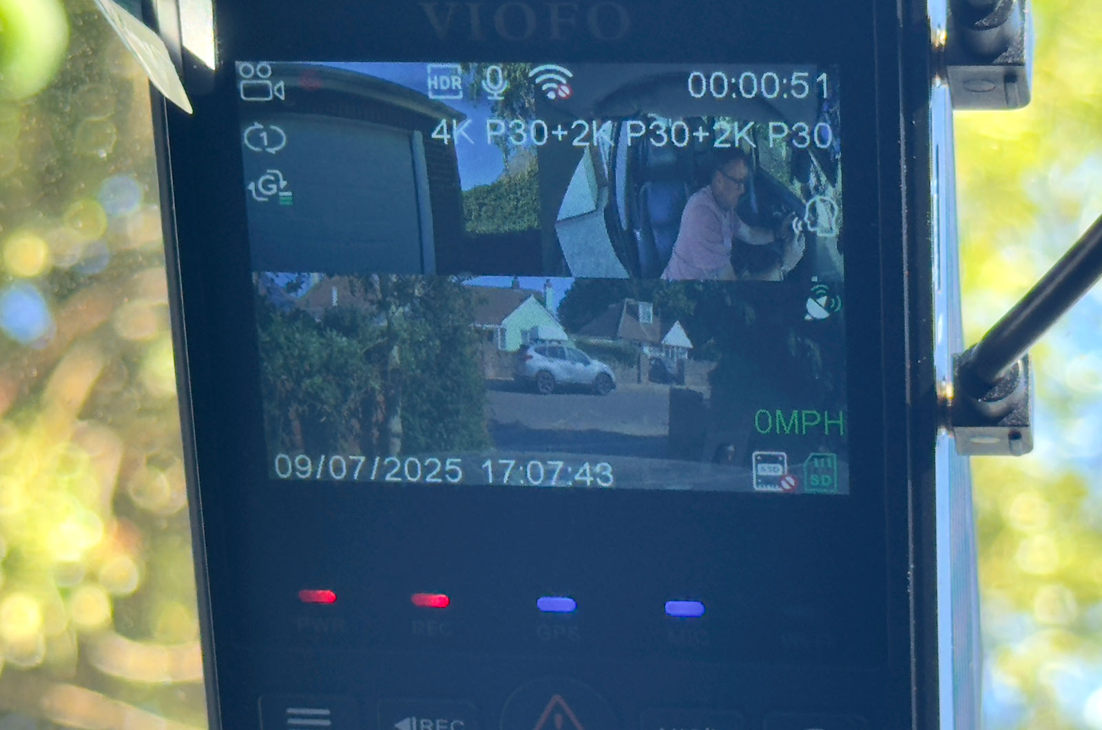 Best dash cams Viofo A329S in use
