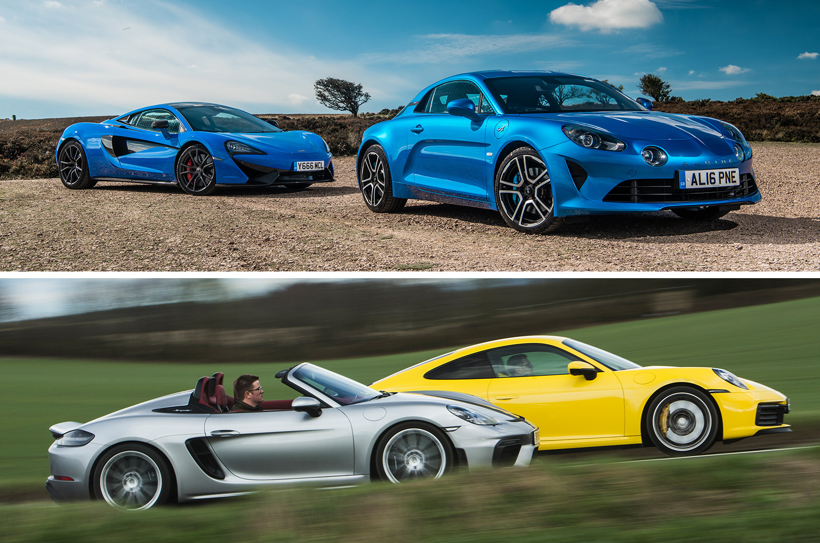 Best sports cars Alpine A110 McLaren 720S
